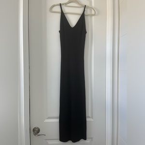 Freshman 1996 long black knit bodycon dress